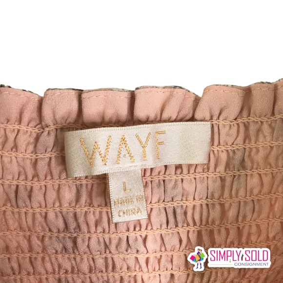 WAYF Influencing In Color Liza Smocked Prairie Long-Sleeve Midi Dress  Sz L / 1 - Picture 2 of 9